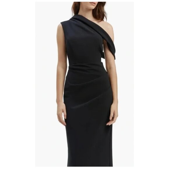 Bardot Maeve One-Shoulder Black Gown Formal Cocktail Special Occasion Dress NWT - Picture 3 of 9